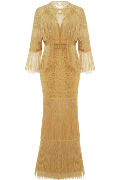 BABEYOND Evening Dresses | Fringe<Strap V Neck Sequin Dress With Shawl