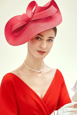 BABEYOND Fascinators | Lady<Straw Pillbox Race Day Fascinator