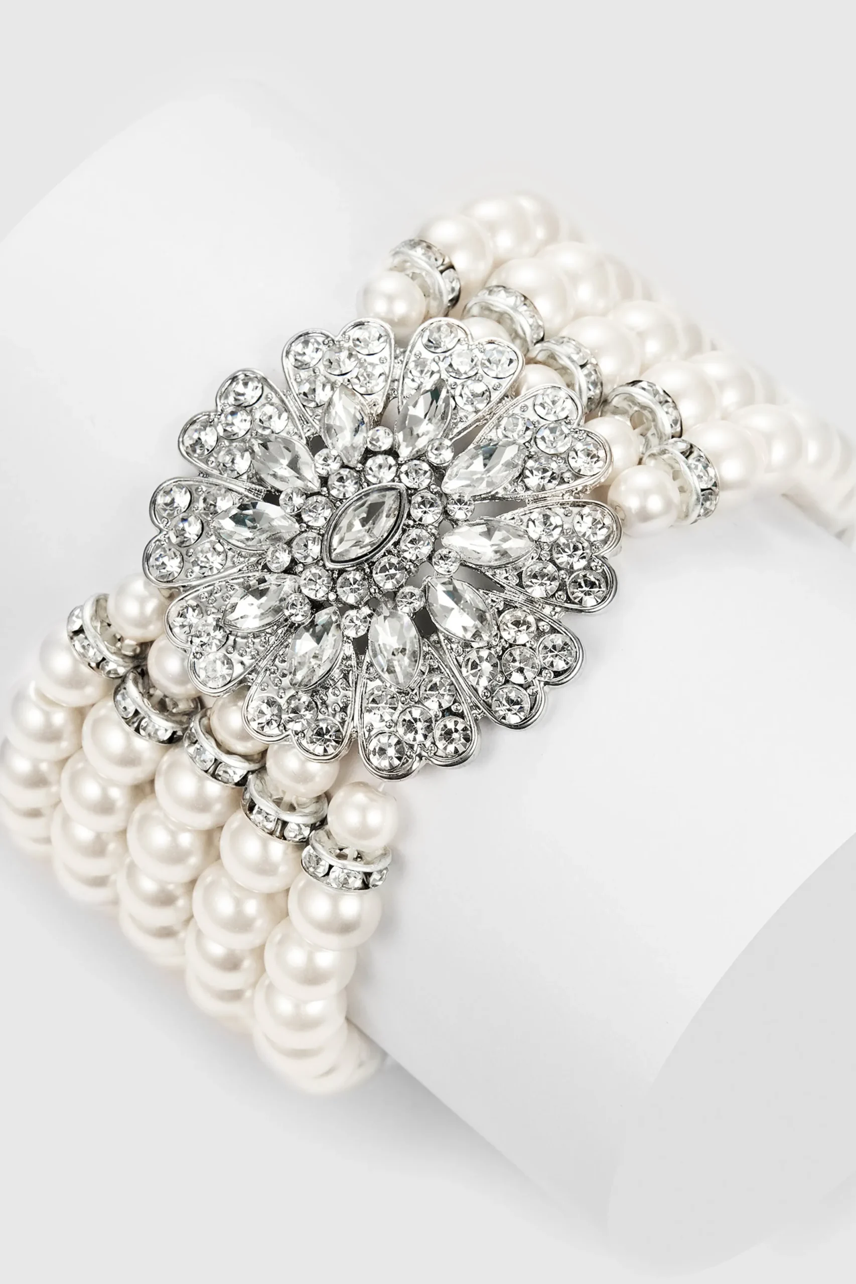 BABEYOND Bracelets | Pearl<Stunning Zircon Studded Pearl Bracelet