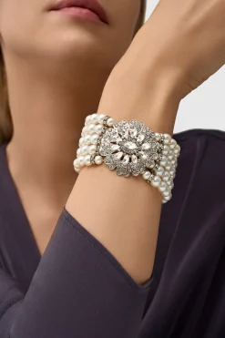 BABEYOND Bracelets | Pearl<Stunning Zircon Studded Pearl Bracelet