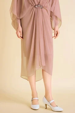 BABEYOND Day Dresses<Stylish Batwing Sleeves Pleated Day Dress