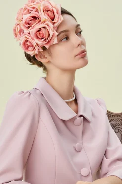 BABEYOND Fascinators<Stylish Pillbox Floral Fascinate Hat