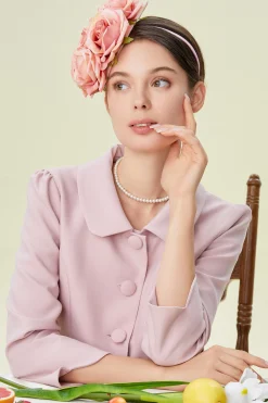 BABEYOND Fascinators<Stylish Pillbox Floral Fascinate Hat