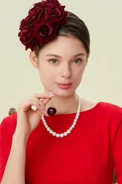 BABEYOND Fascinators<Stylish Pillbox Floral Fascinate Hat