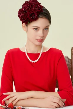 BABEYOND Fascinators<Stylish Pillbox Floral Fascinate Hat