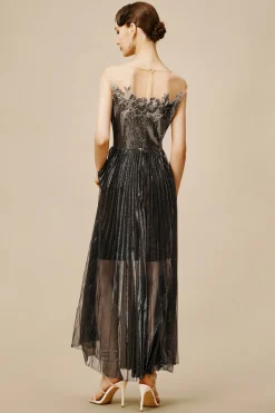 BABEYOND Sequin<The Story of an Awakening Sequins Pleating Flapper Dress