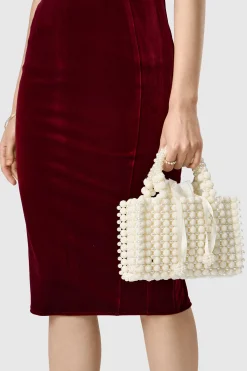 BABEYOND Handbags | Vintage<Top Handle Pearl Beaded Evening Bag