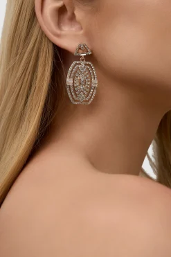 BABEYOND Earrings | Vintage<Unique Rhinestone Studded Flapper Earrings