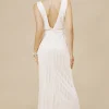 BABEYOND Wedding Dresses | Wedding<V Neck Sequin Frontal Slit Dress