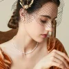 BABEYOND Fascinators | Rhinestone<Veil Rhinestone Feather Fascinator