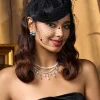 BABEYOND Fascinators<Vintage Feather Veil Fascinator