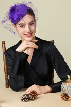 BABEYOND Fascinators<Vintage Feather Veil Fascinator