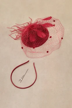 BABEYOND Fascinators<Vintage Feather Veil Pillbox Fascinator