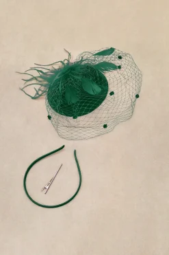 BABEYOND Fascinators<Vintage Feather Veil Pillbox Fascinator