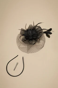 BABEYOND Fascinators<Vintage Feathers Floral Veil Fascinator