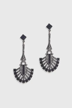 BABEYOND Earrings | Vintage<Vintage Geometric Fan-shaped Crystal Earrings