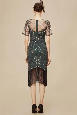 BABEYOND Flapper Dresses | Fringe<Vintage Glorious Paisley Fringe Flapper Dress