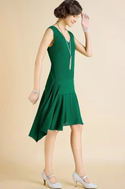 BABEYOND Day Dresses<Vintage Irregular Ribbon Pleated Day Dress