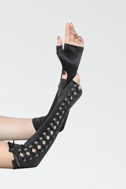 BABEYOND Gloves | Vintage<Vintage Lace Up Fingerless Gloves