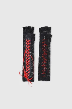 BABEYOND Gloves | Vintage<Vintage Lace Up Fingerless Gloves