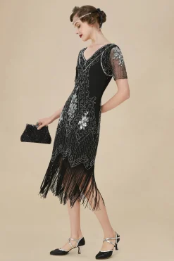 BABEYOND Flapper Dresses | Fringe<Vintage Paisley Flapper Gatsby Dress