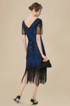 BABEYOND Flapper Dresses | Fringe<Vintage Paisley Flapper Gatsby Dress