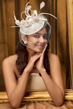 BABEYOND Fascinators<Vintage Pillbox Veil Cocktail Fascinator