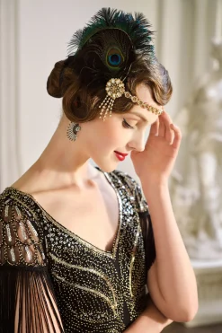 BABEYOND Rhinestone | Chain<Vintage Rhinestone Peacock Headpiece