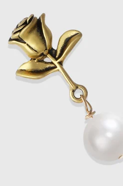 BABEYOND Earrings | Vintage<Vintage Rose Pearl Drop Earrings