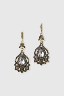BABEYOND Earrings | Vintage<Vintage Teardrop Crystal Dangle Earrings