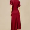 BABEYOND Flapper Dresses | Day Dresses<Vintage Tie Neck Midi Ruffle Dress