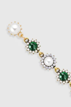 BABEYOND Earrings | Vintage<Vintage Two Tone Crystal Pearl Earrings