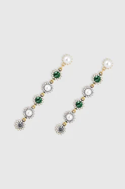 BABEYOND Earrings | Vintage<Vintage Two Tone Crystal Pearl Earrings