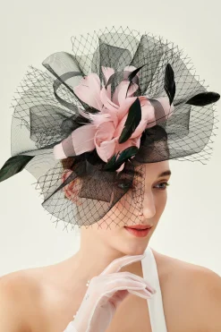 BABEYOND Fascinators | Vintage<Vintage Veil Feather Fascinator