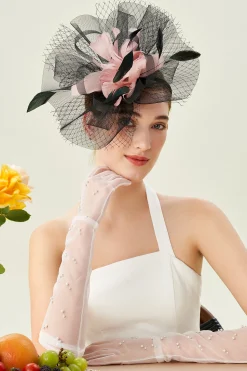 BABEYOND Fascinators | Vintage<Vintage Veil Feather Fascinator