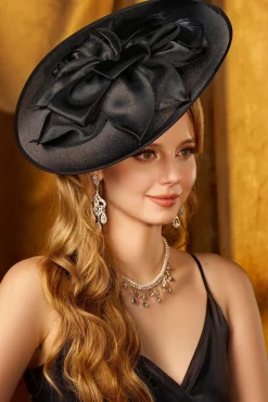 BABEYOND Fascinators<Wide Brim Floral Race Day Fascinator