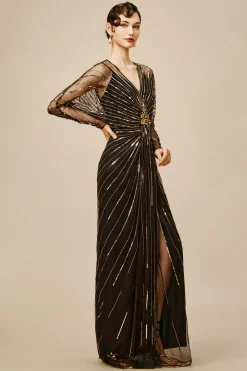 BABEYOND Plus Size<Zouzou Crystal-Encrusted Plus Size Evening Gown